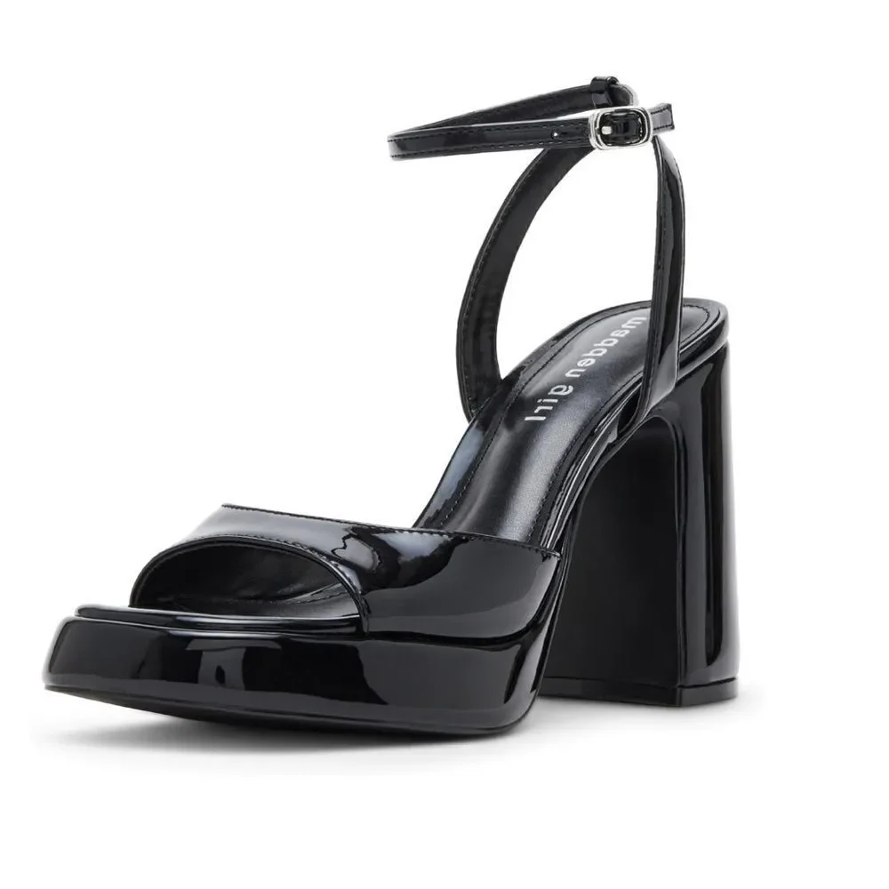 Madden Girl Women's Caicos Platform Black Patent NEW in Box